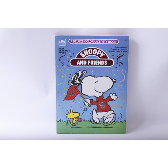 Uncolored Snoopy and Friends, Deluxe Color/Activity Book, 1988 Golden, - Picture 1 of 7